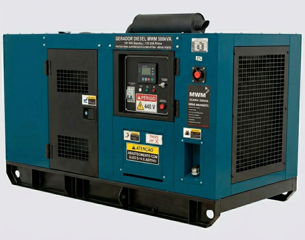 aluguel gerador de energia 500kVA