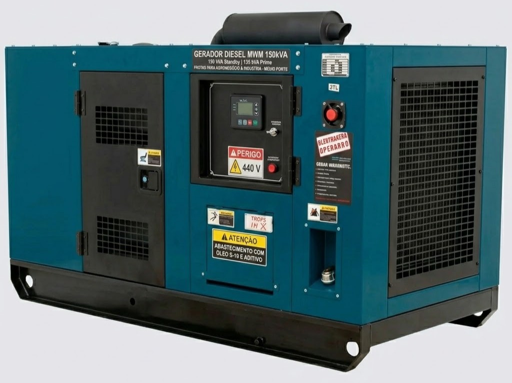 aluguel gerador de energia 150kVA
